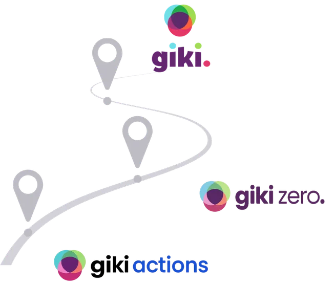 Giki's evolution from Giki to Giki Zero to Giki Actions